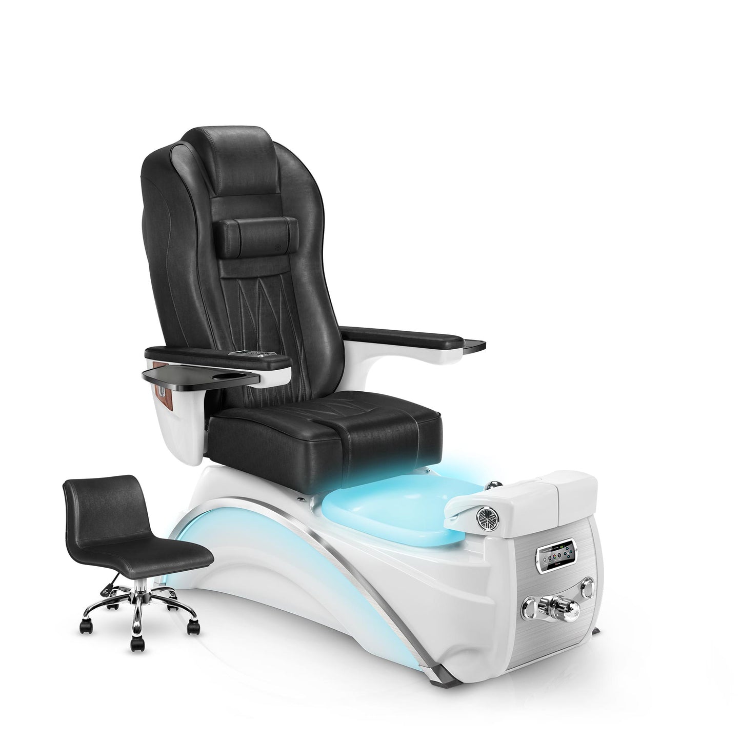 Noir-White Pearl Elite Pedicure Chair