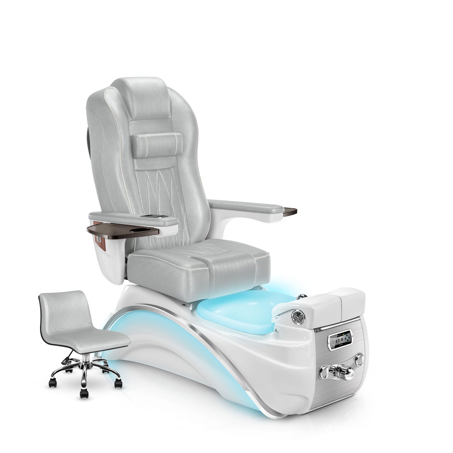 Platinum-White Pearl Elite Pedicure Chair