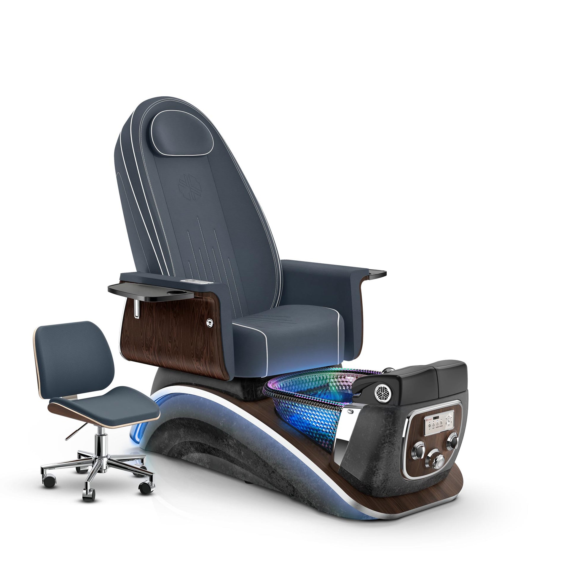 Midnight-Black Moonstone Lexor Mystique Pedicure Chair