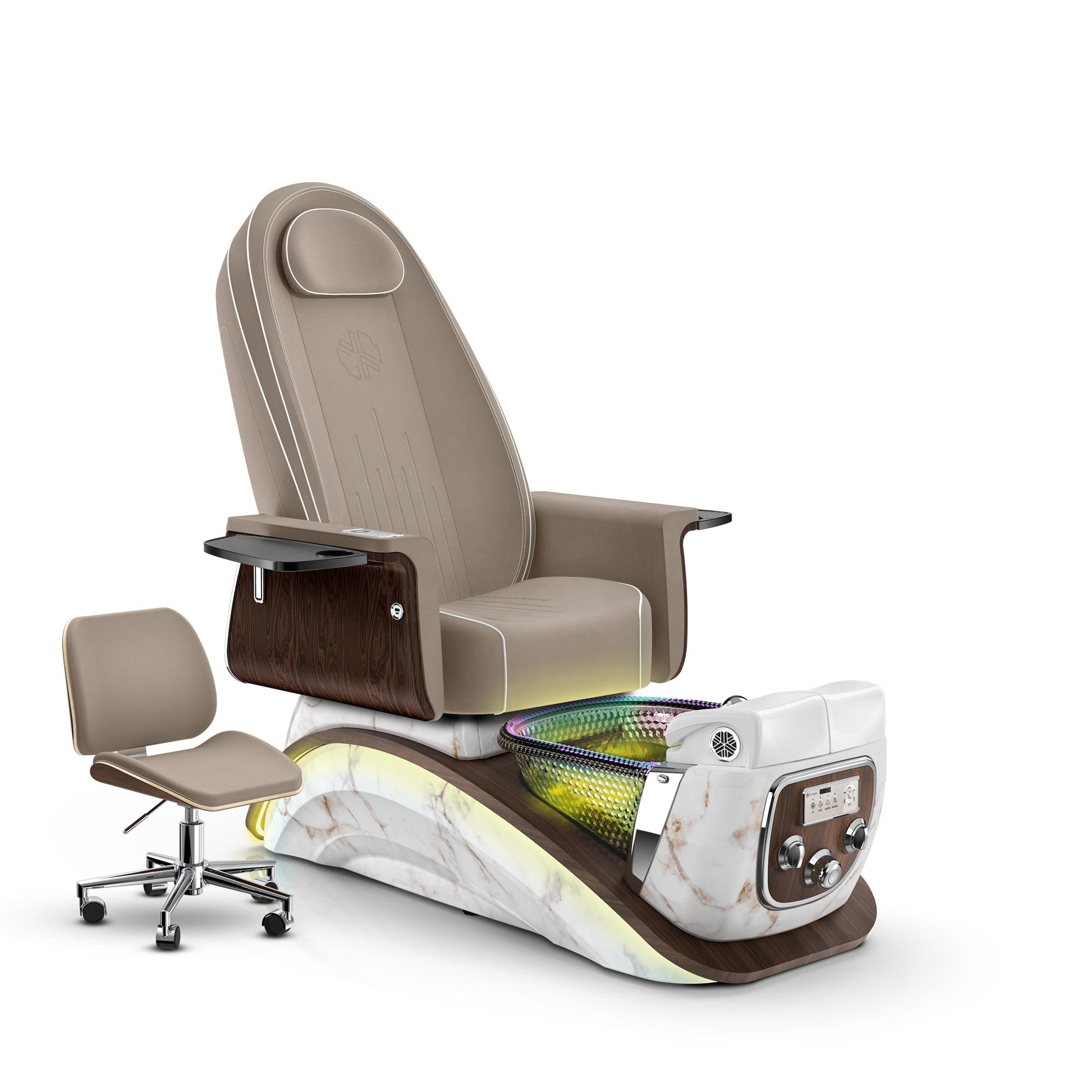 Claystone-White Moonstone Lexor Mystique Pedicure Chair