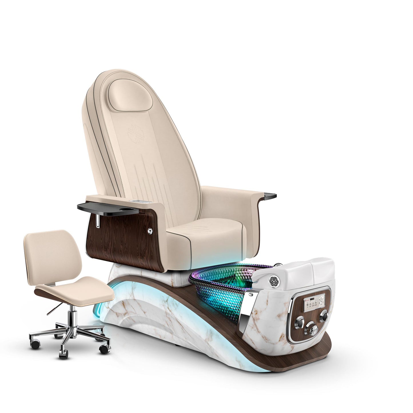 Ivory-White Moonstone Lexor Mystique Pedicure Chair