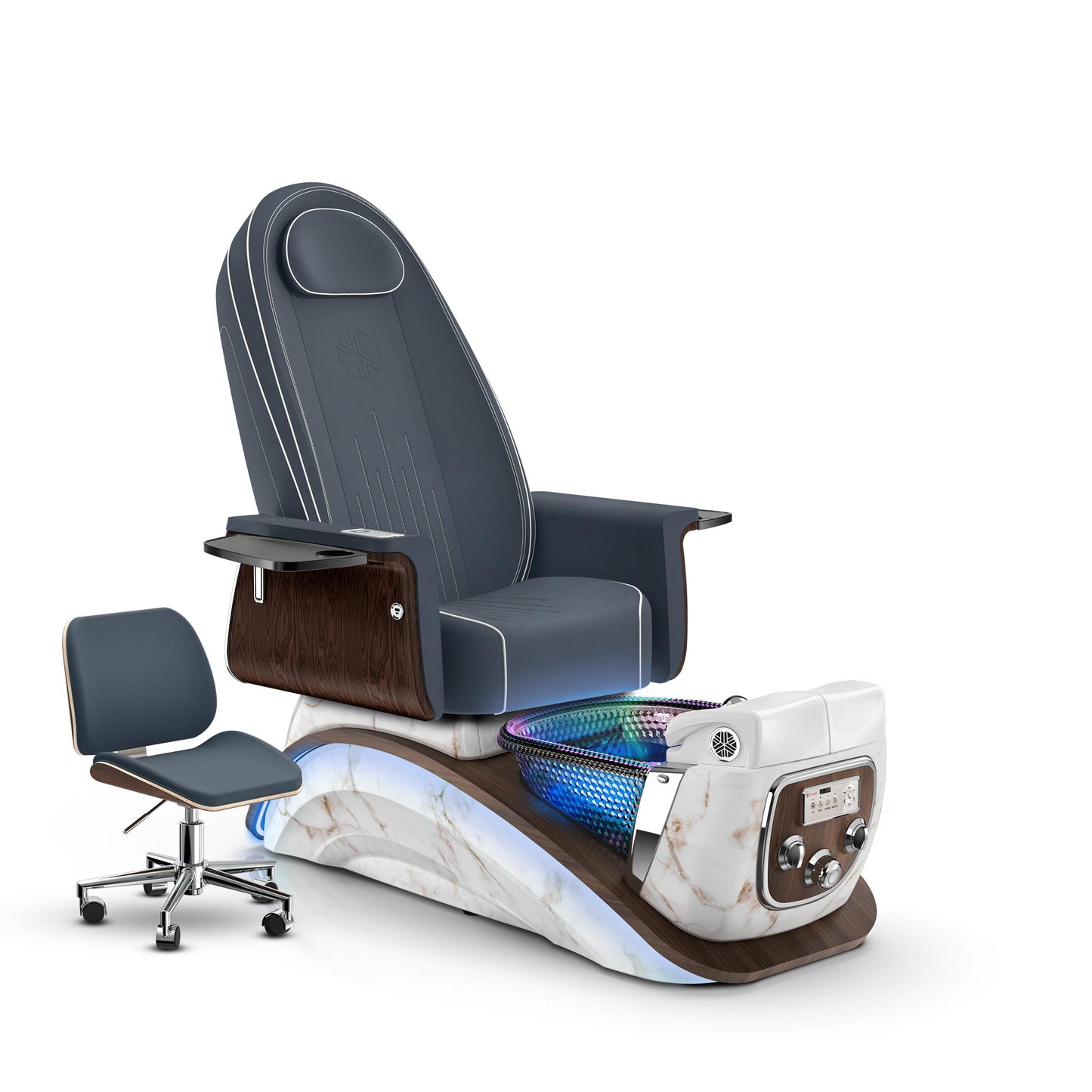 Midnight-White Moonstone Lexor Mystique Pedicure Chair