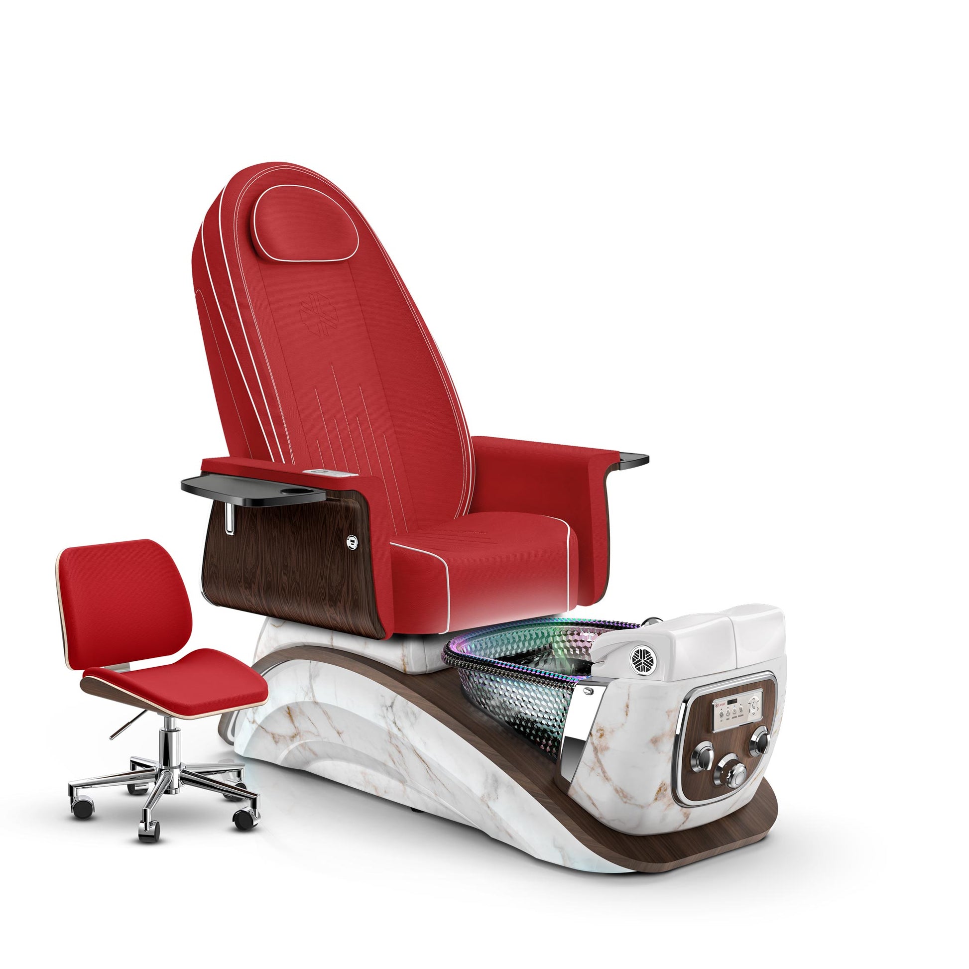 Scarlet-White Moonstone Lexor Mystique Pedicure Chair
