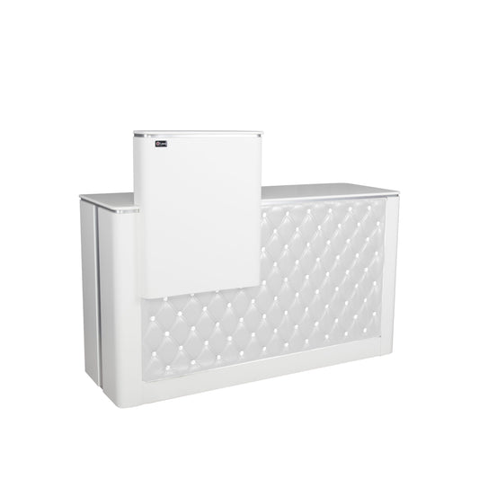 MODEN Accessibility Reception Desk - White with White Marble Top