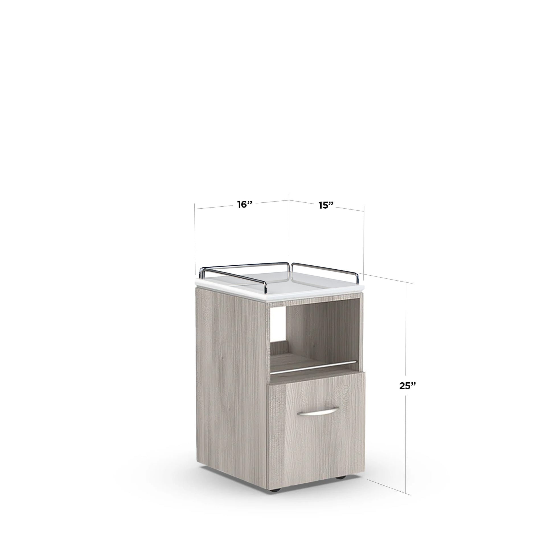 Hazel VM420 Pedi-Carts with Dimensions