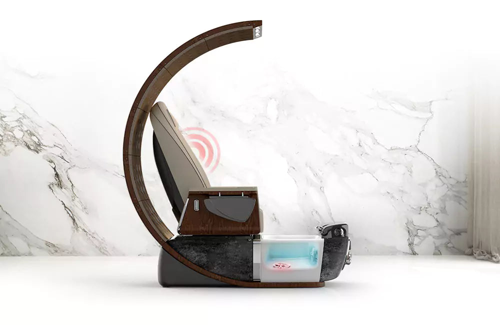 Lexor | PRIVÉ Lounge Pedicure Chair Side View Innovation and Technology