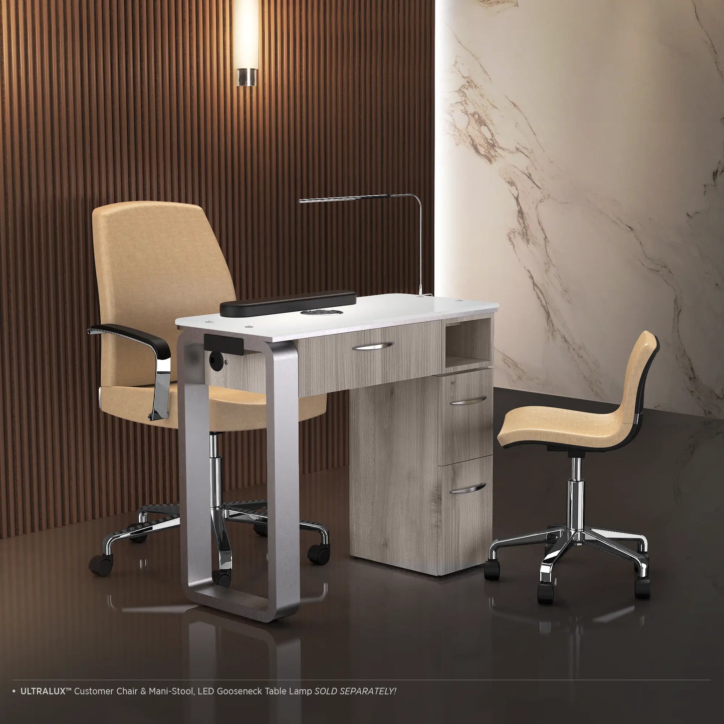 Hazel Lexor VM312 Nail Manicure Table with Ventilation Ready, with Environment