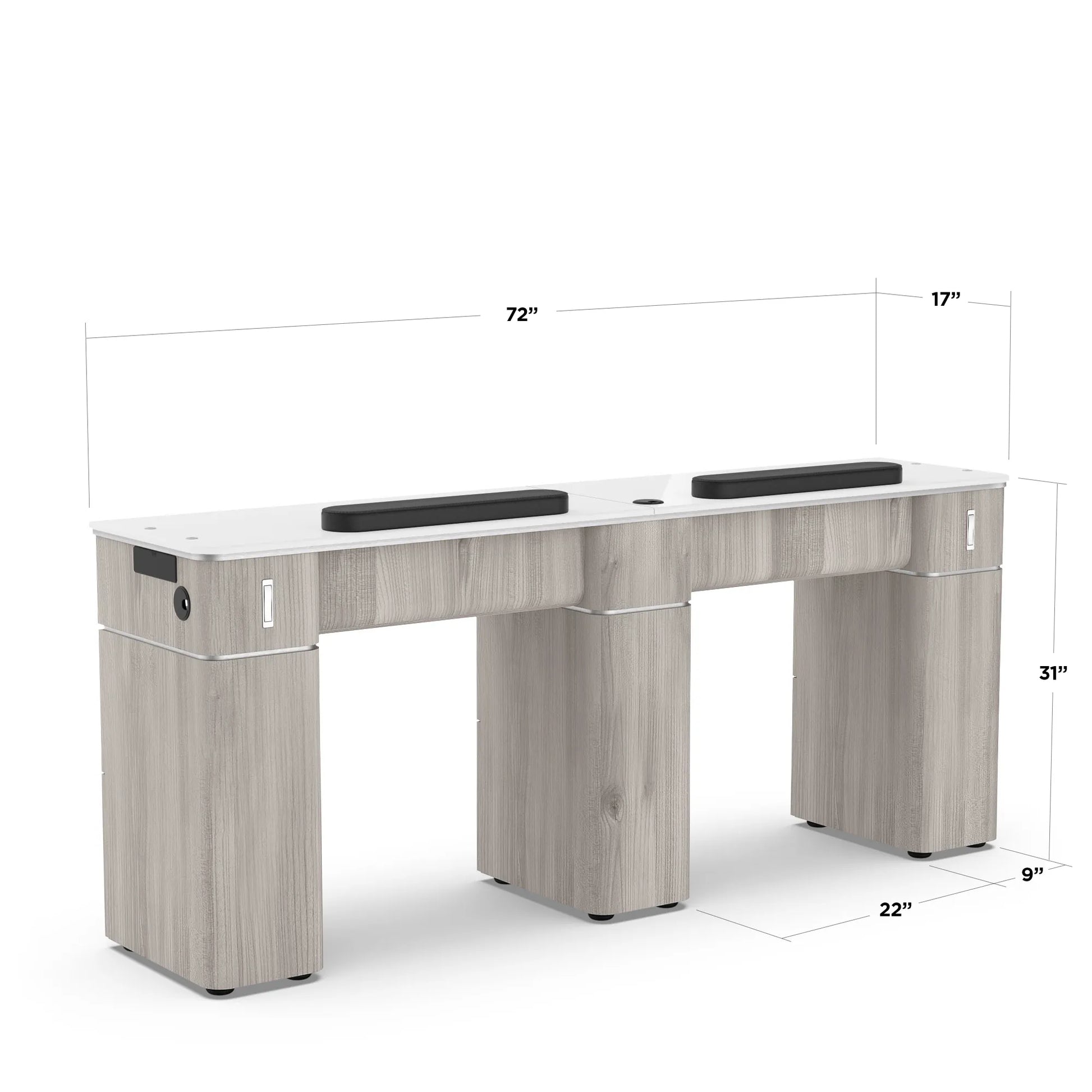 Hazel Lexor VM313-DB Nail Manicure Table with vent, Front
