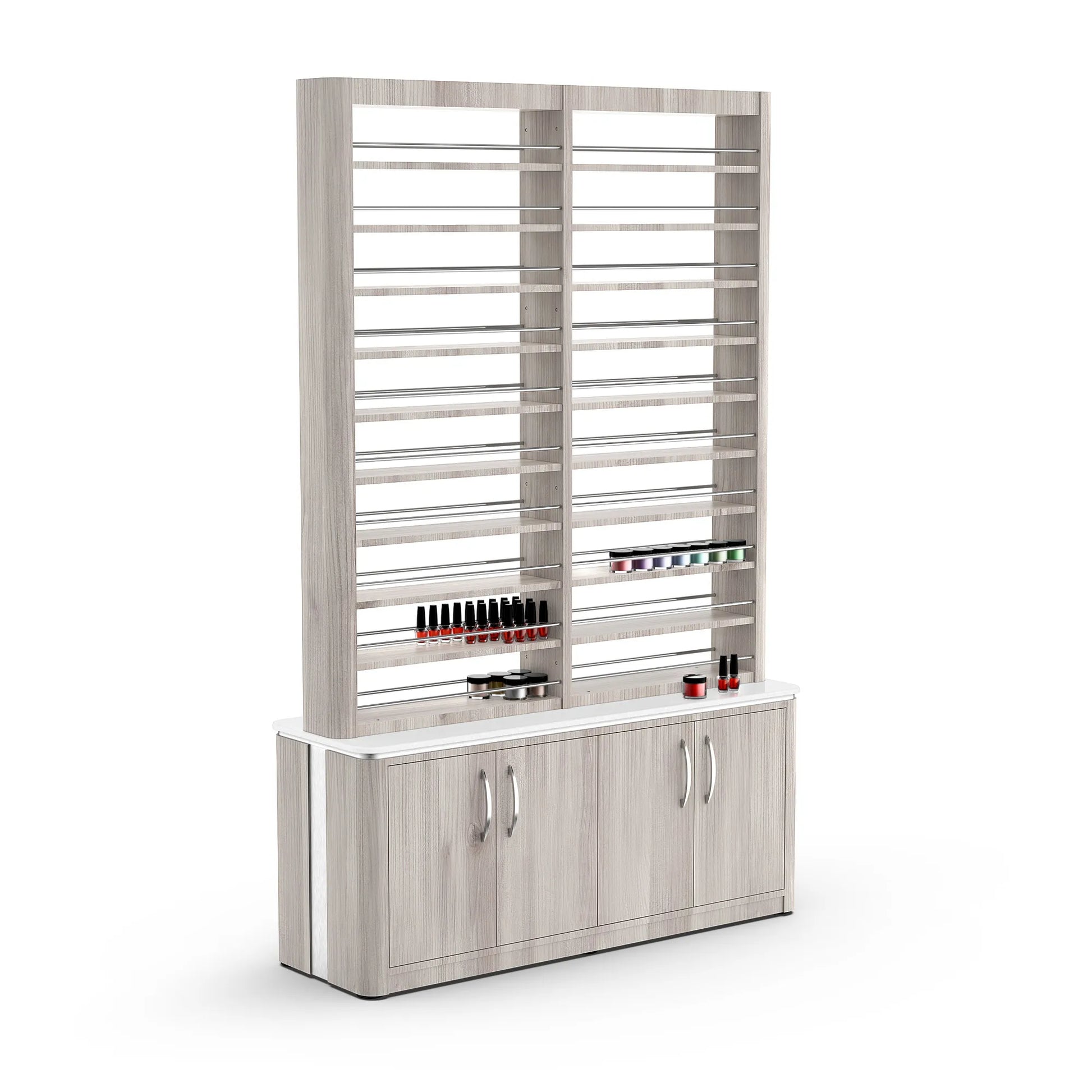 Hazel Lexor VM840 Double Nail Polish Rack with Storage