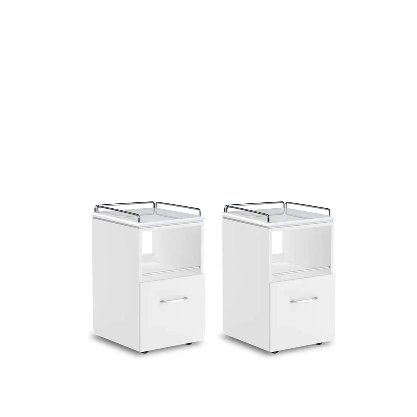 White VM420 Double Pedi-Carts