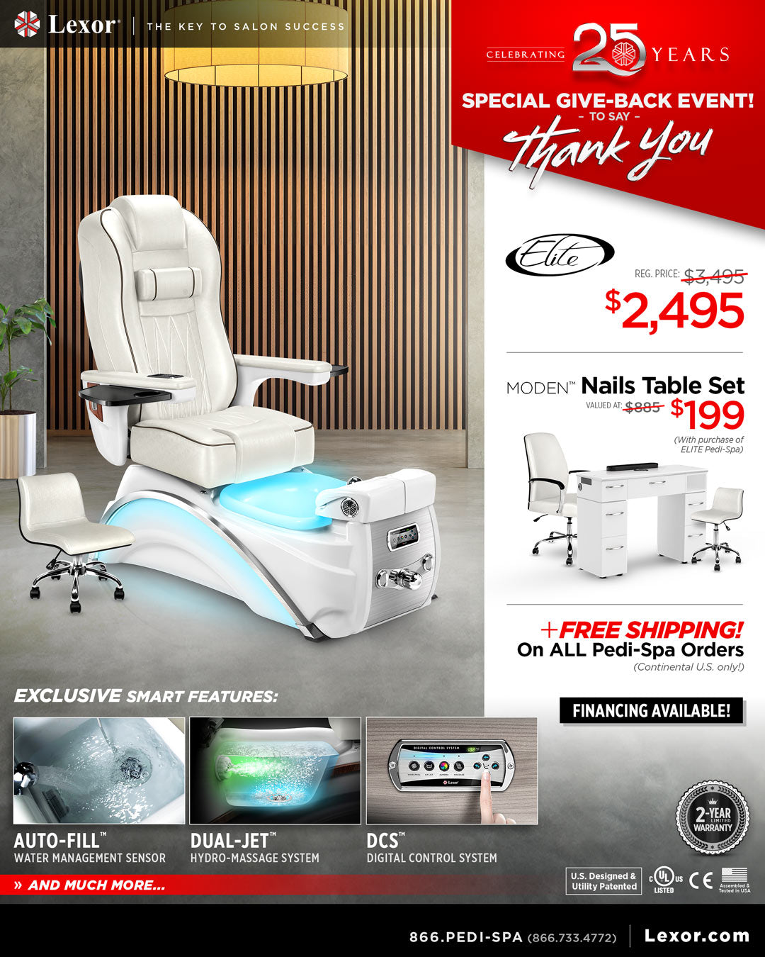 Elite Pedicure Chair Promotion 2025