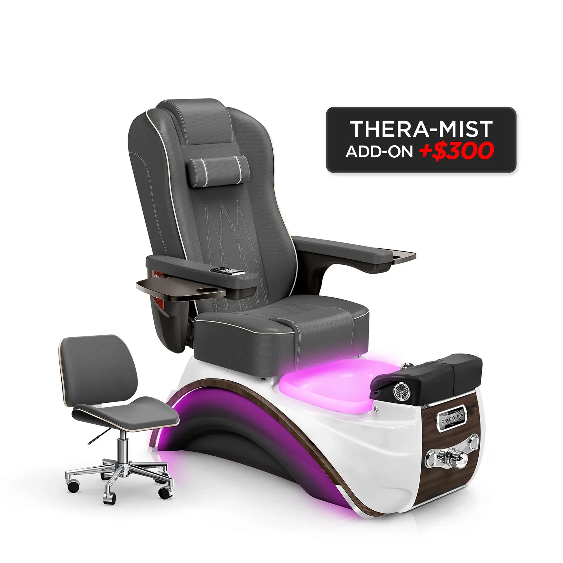 Graphite-Espresso Lexor Elite Pedicure Chair v2