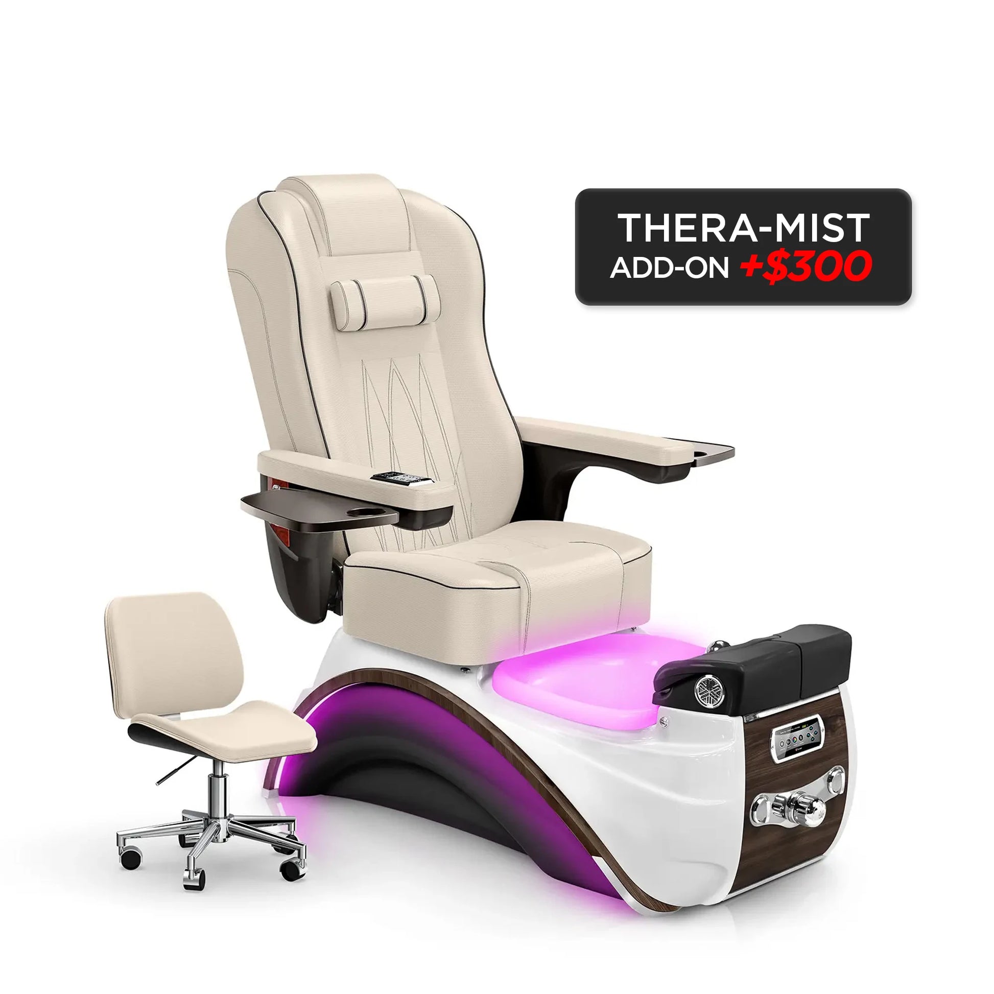 Ivory-Espresso Lexor Elite Pedicure Chair v2