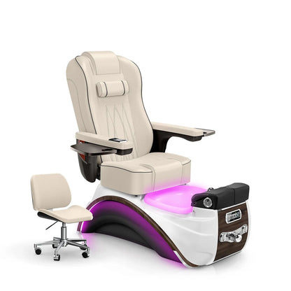 Ivory-Espresso Lexor Elite Pedicure Chair