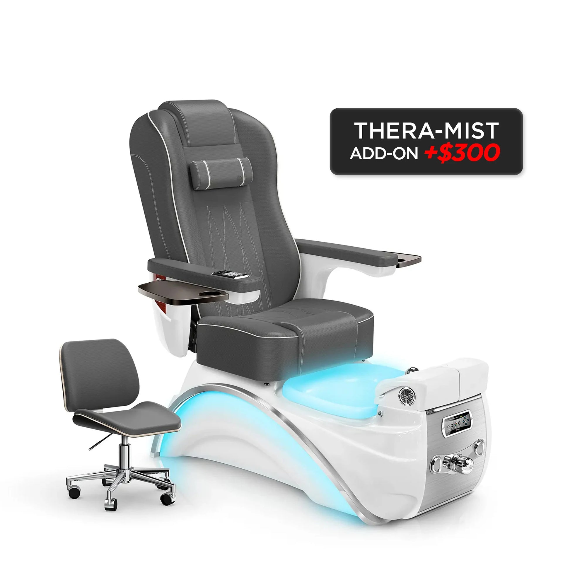 Graphite-White Pearl Lexor Elite Pedicure Chair v2