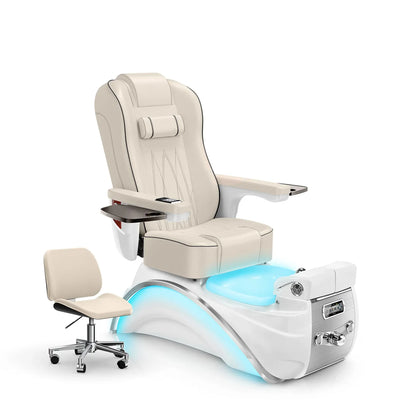 Ivory-White Pearl Lexor Elite Pedicure Chair