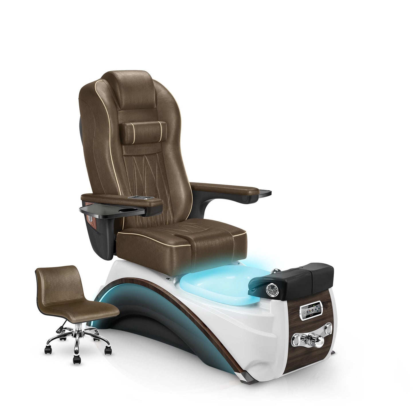 Elite Pedicure Chair Cola Cushion and Espresso Base