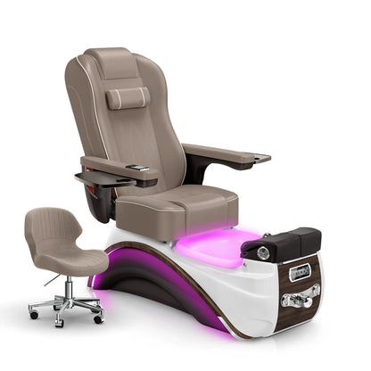 Claystone-Espresso Lexor Elite Pedicure Chair