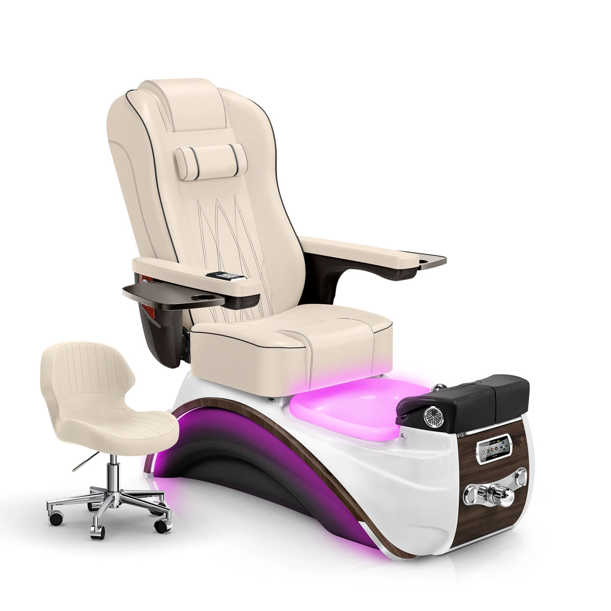 Ivory-Espresso Lexor Elite Pedicure Chair