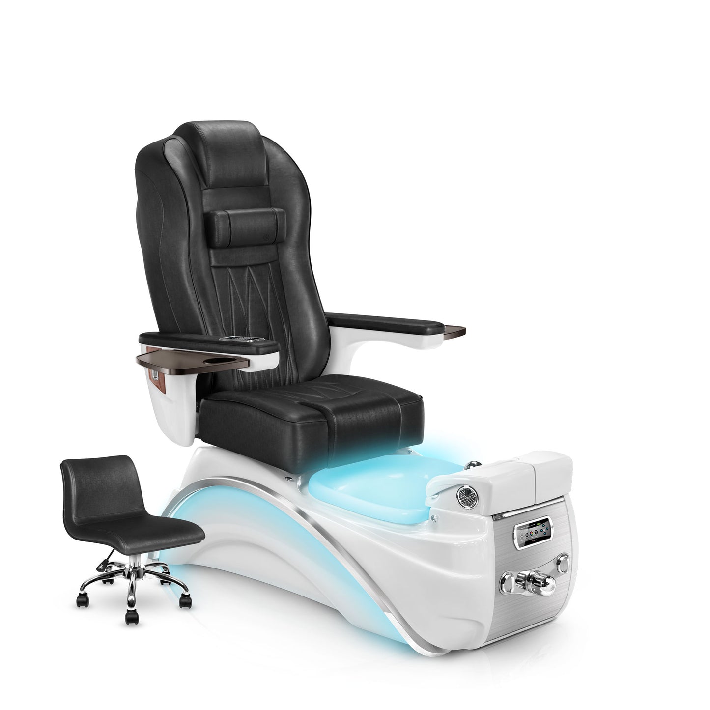 Noir-White Pearl Elite Pedicure Chair