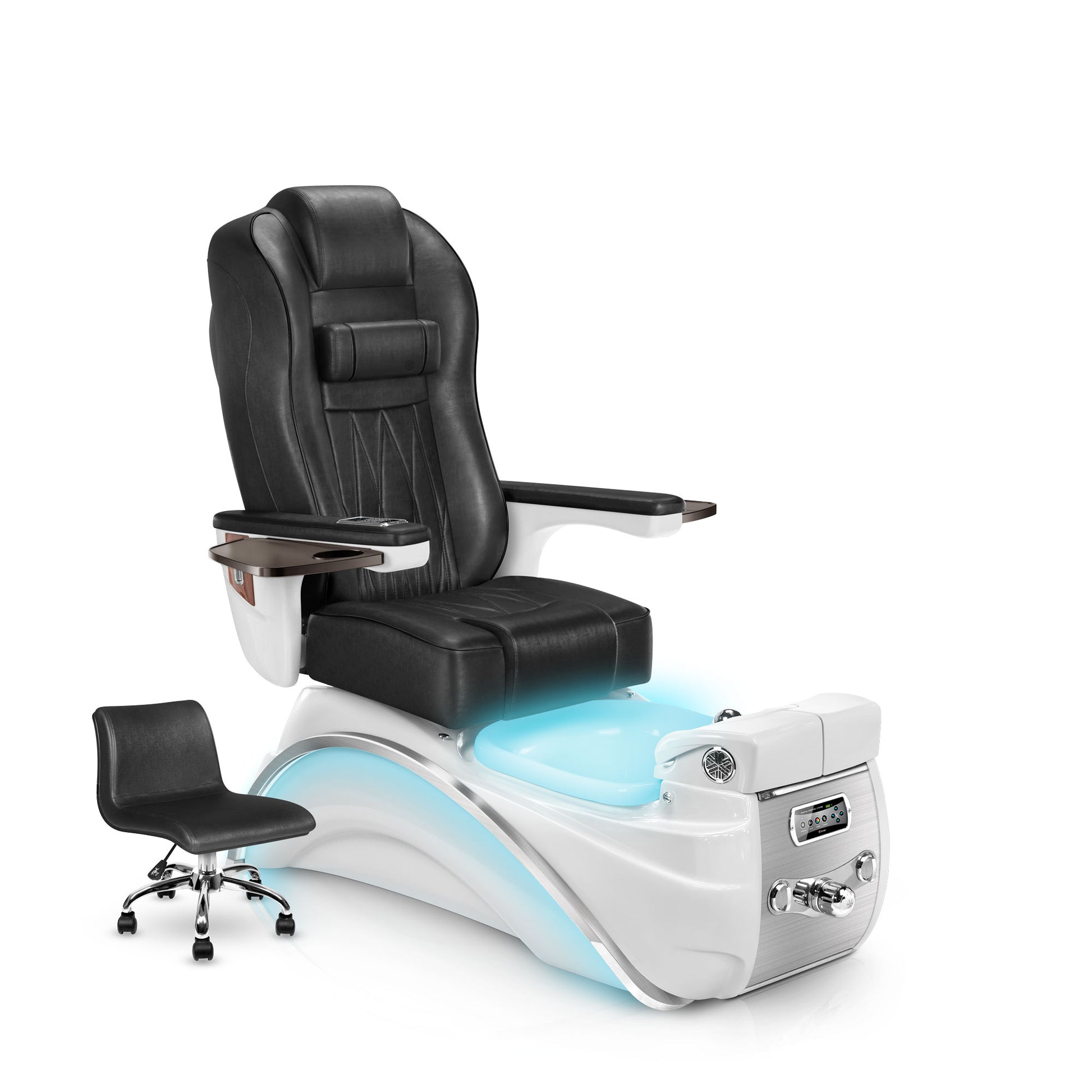 Noir-White Pearl Elite Pedicure Chair