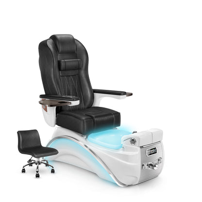 Noir-White Pearl Elite Pedicure Chair