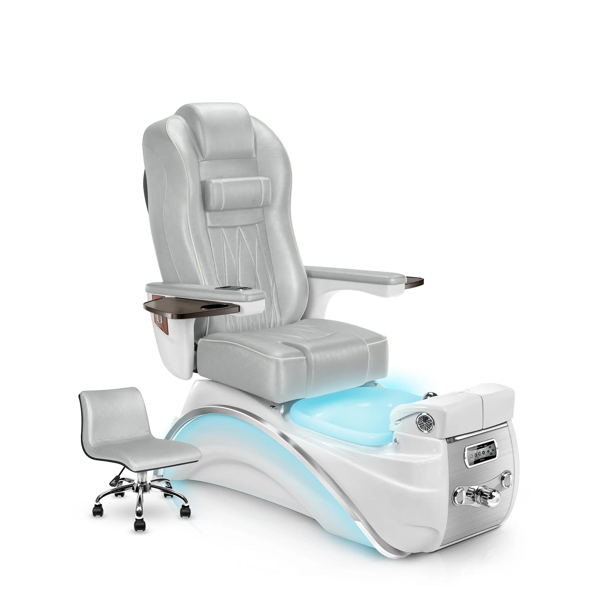 Platinum-White Pearl Elite Pedicure Chair