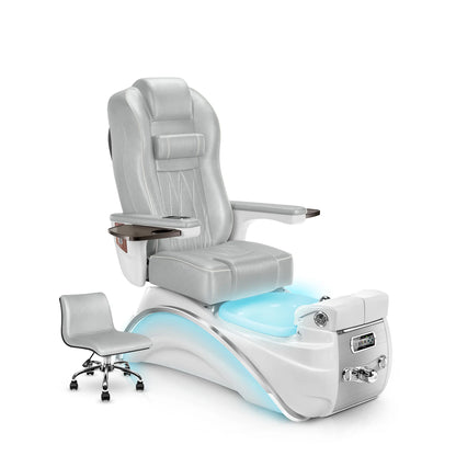 Platinum-White Pearl Elite Pedicure Chair