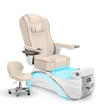 Ivory-White Pearl Lexor Elite Pedicure Chair