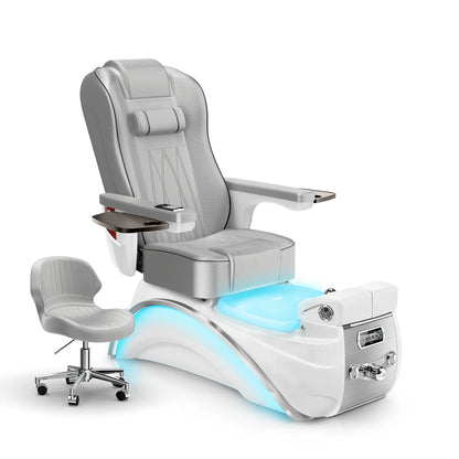 Platinum-White Pearl Lexor Elite Pedicure Chair