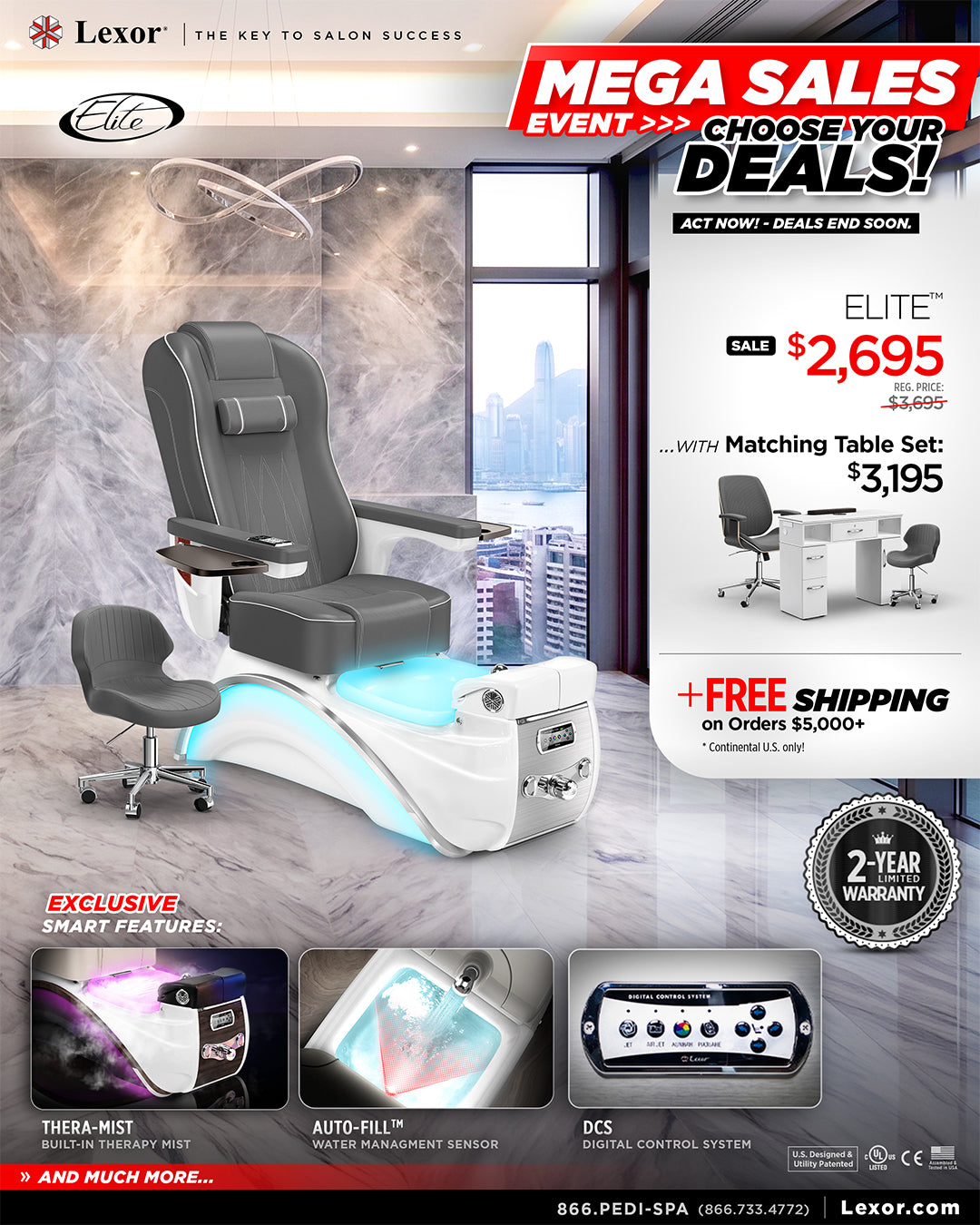 New Elite Pedicure Chair Promo Banner October 2026
