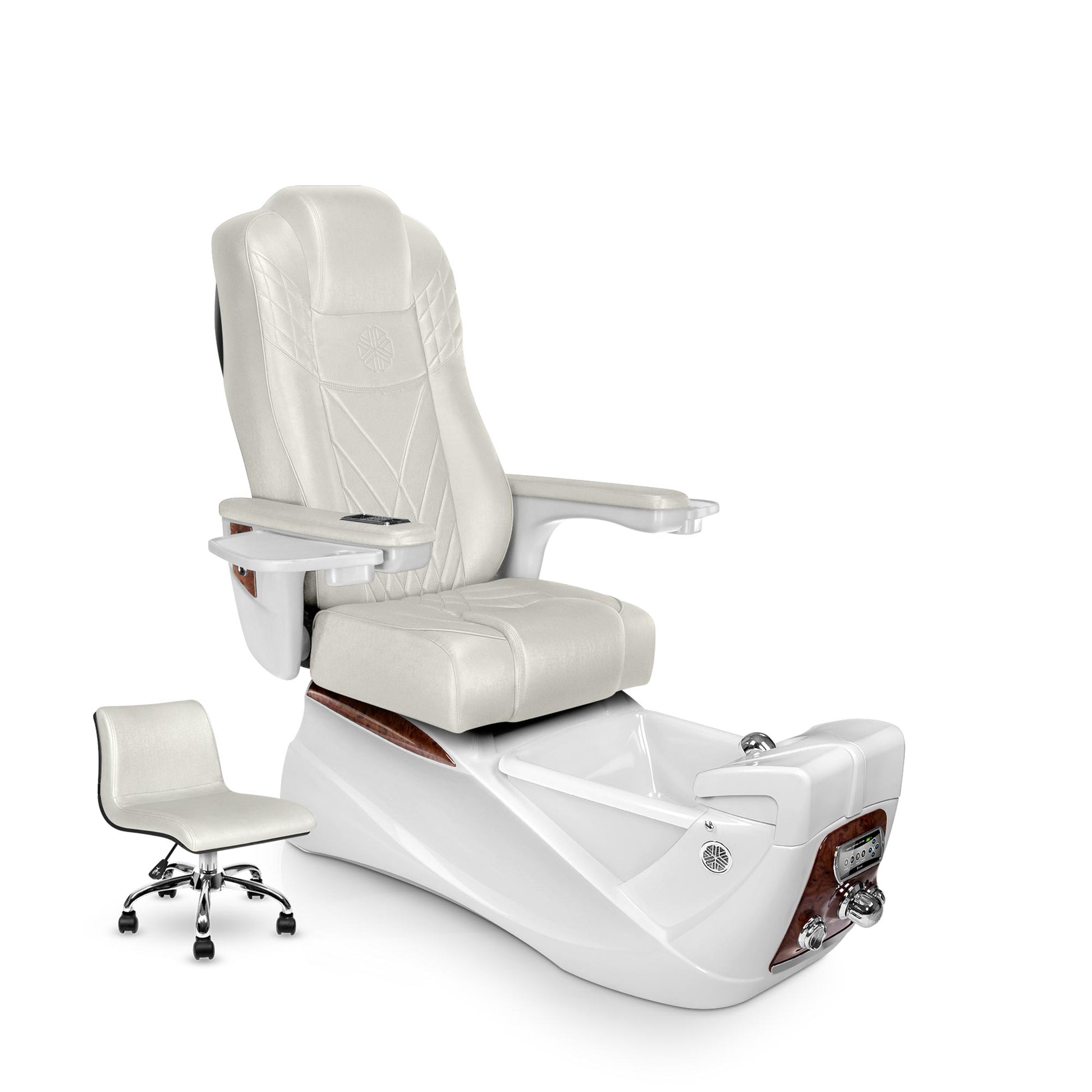 Infinity Pedicure Chair with Opal Cushion and White Pearl Base