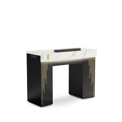 Black - Lumiere Nail Table with Dust Collector