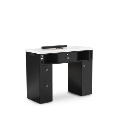 Black LM - Lumiere Nail Table with Dust Collector - Backside