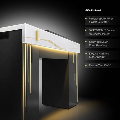 Black LM - Lumiere Nail Table with Dust Collector Detail