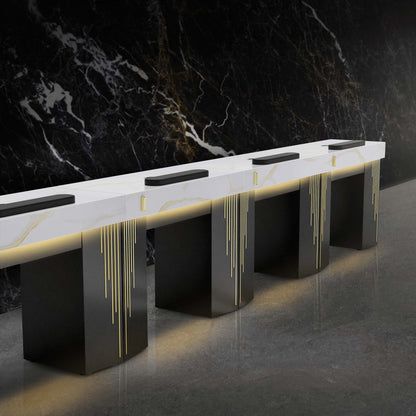 Black LM - Lumiere Nail Table with Dust Collector Row