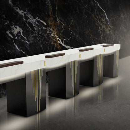 Black LM - Lumiere Nail Table with Dust Collector Row