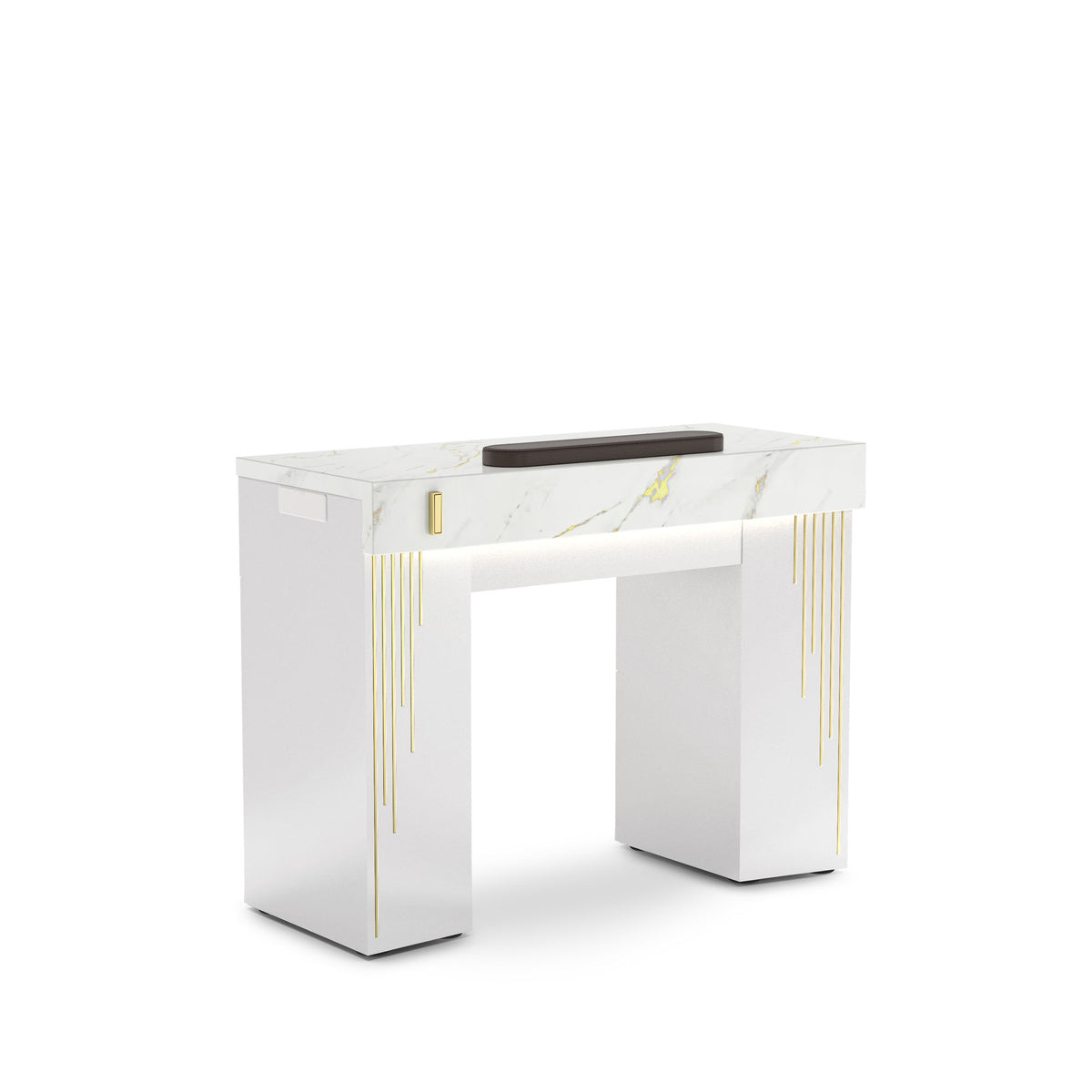 White Pearl - Lumiere Nail Table with Dust Collector