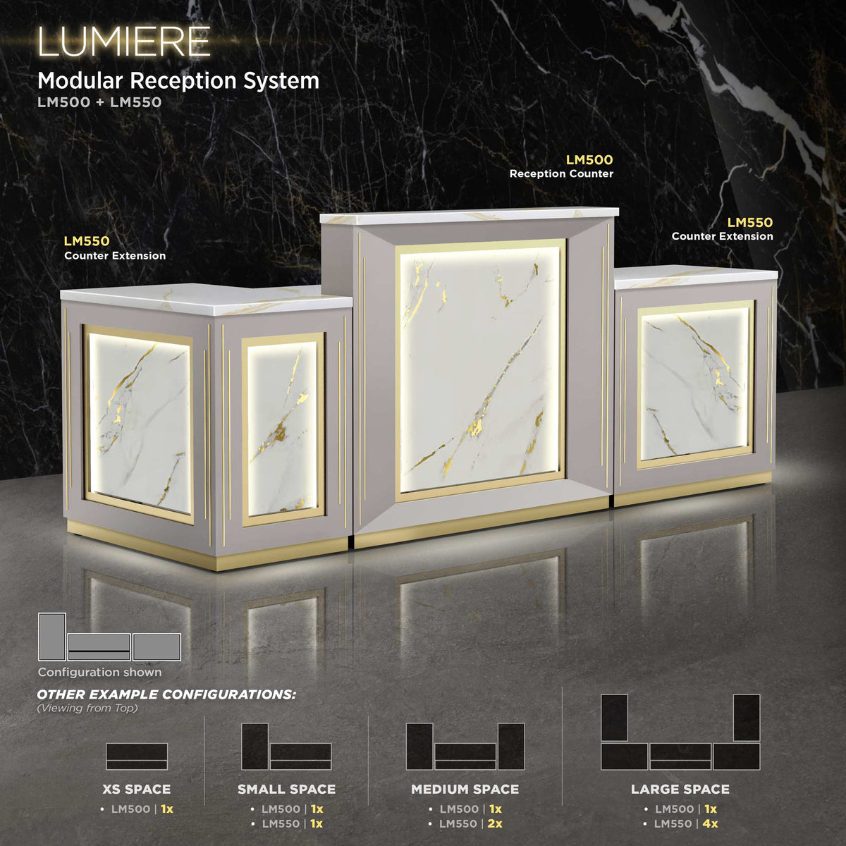 Champagne - Lumiere Reception Corner Extension details