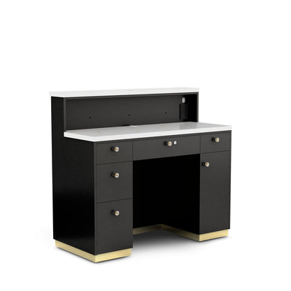 Black-lm Lumiere Reception Counter back view