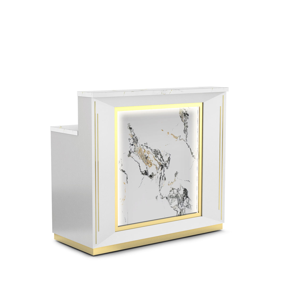 White Pearl-lm Lumiere Reception Counter