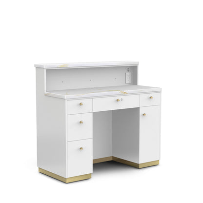 White Pearl LM - Lumiere Reception Counter back view