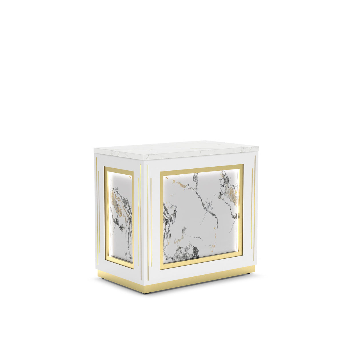 White Pearl-lm Lumiere Reception Corner Extension