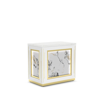 White Pearl-lm Lumiere Reception Corner Extension