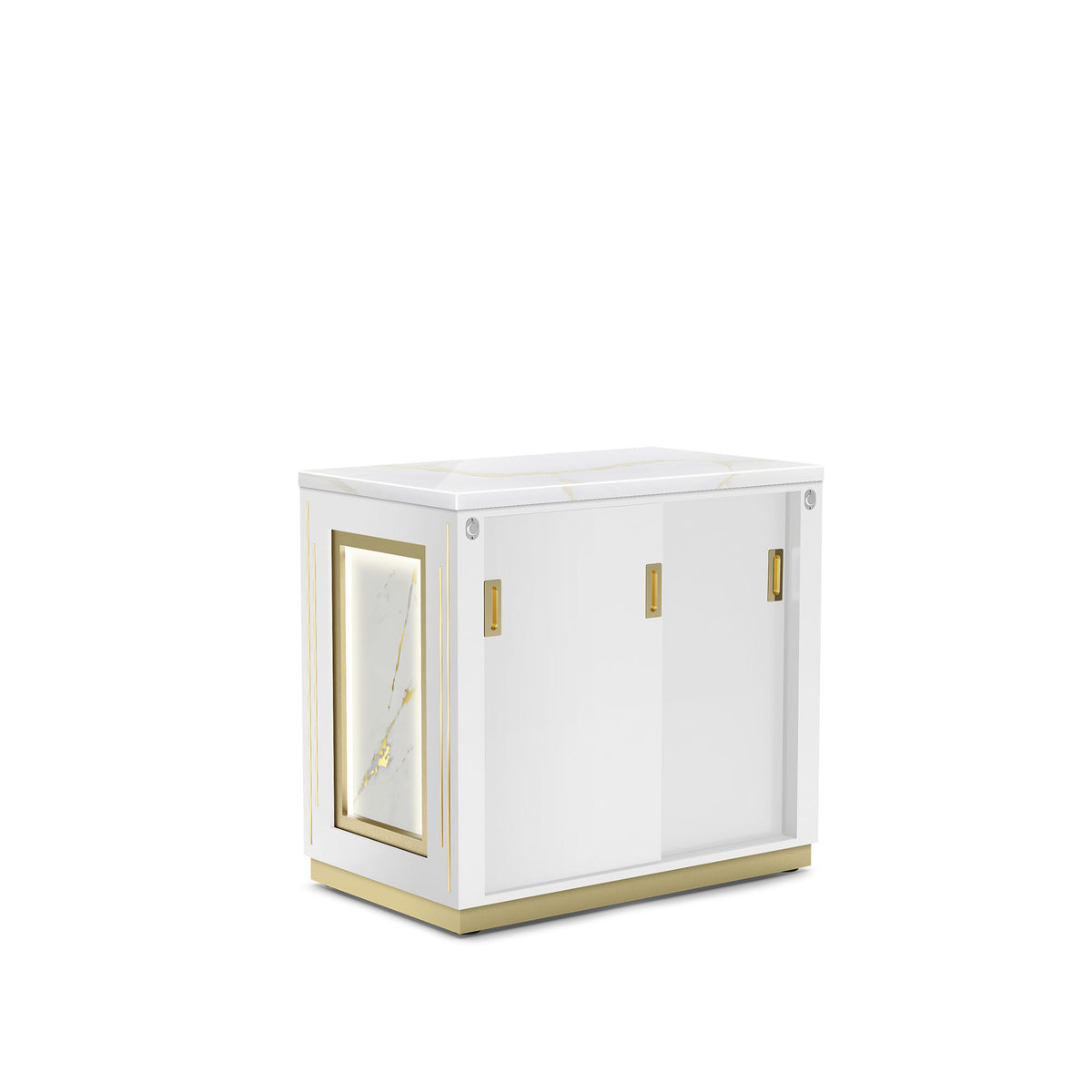 White Pearl LM - Lumiere Reception Corner Extension Back view