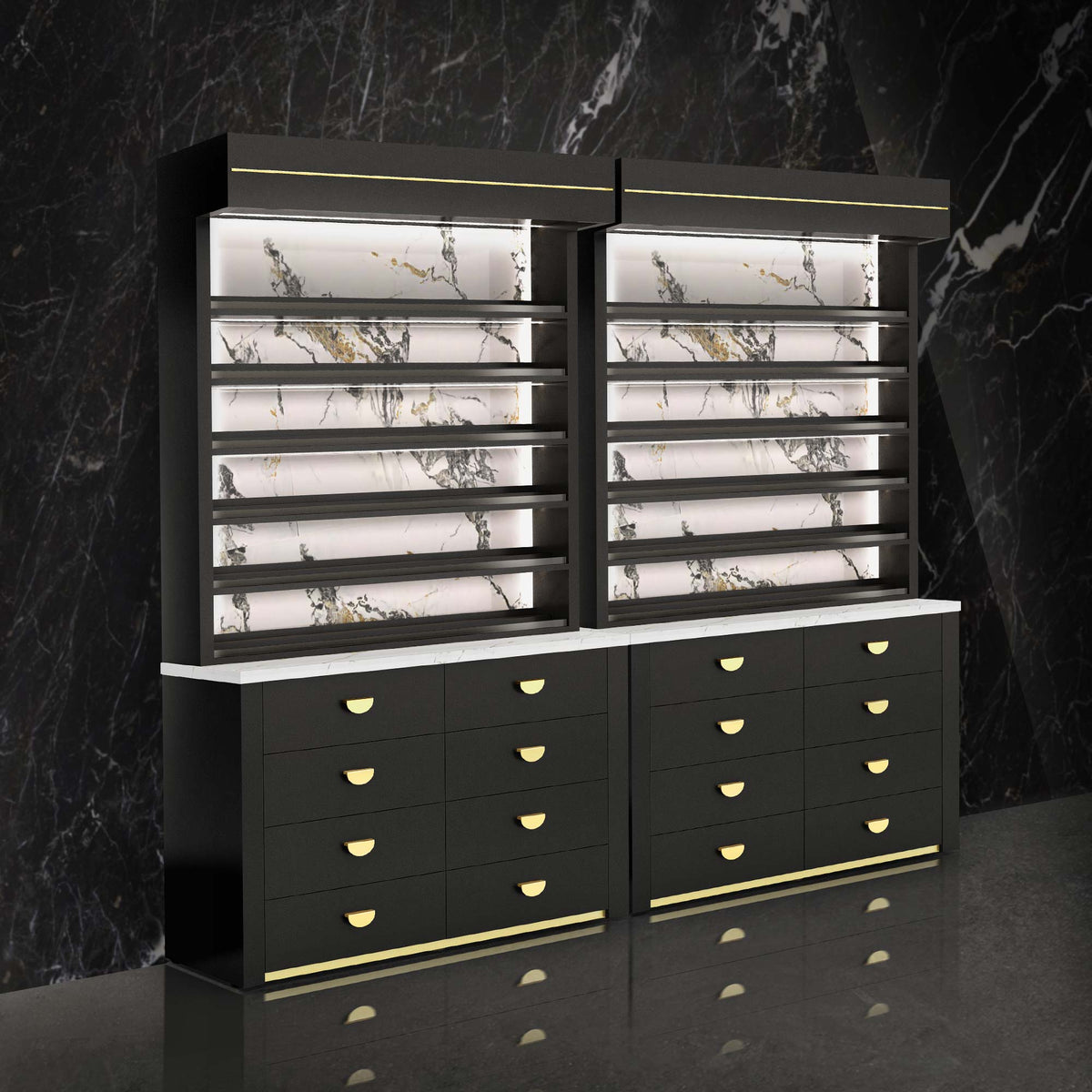 Black LM - Lumiere Polish Storage Combo