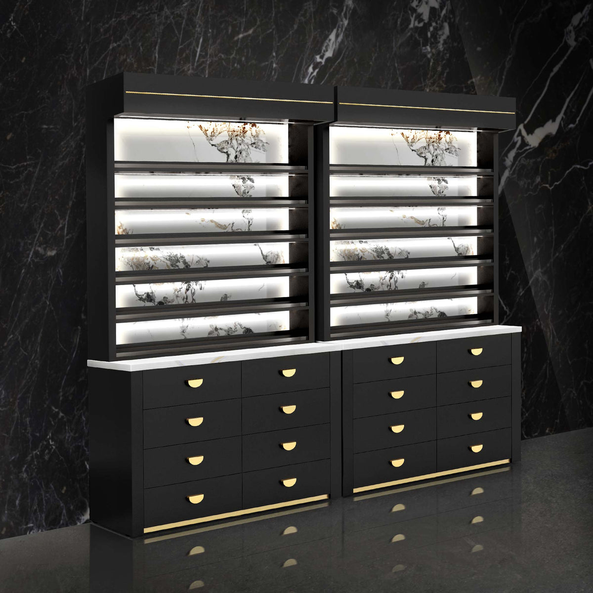 Black LM - Lumiere Polish Storage Combo