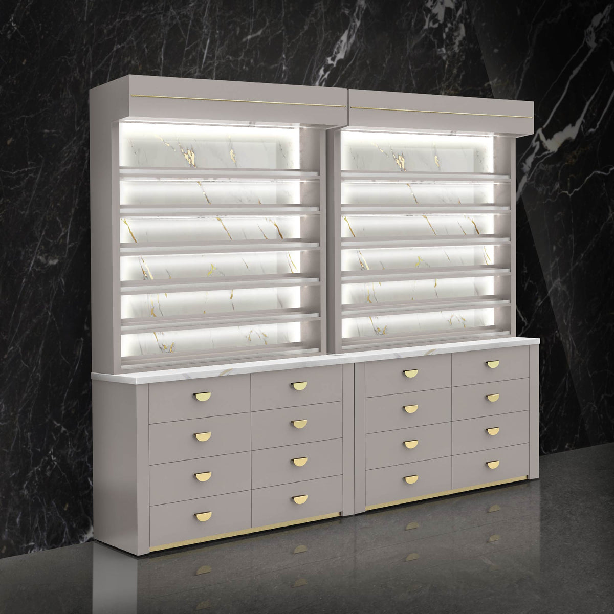 Champagne - Lumiere Polish Storage Combo