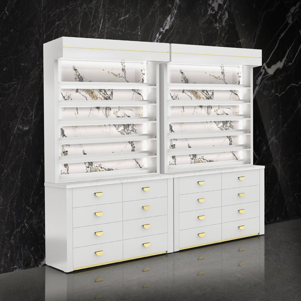 White Pearl LM - Lumiere Polish Storage Combo
