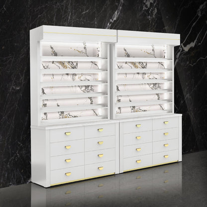White Pearl LM - Lumiere Polish Storage Combo